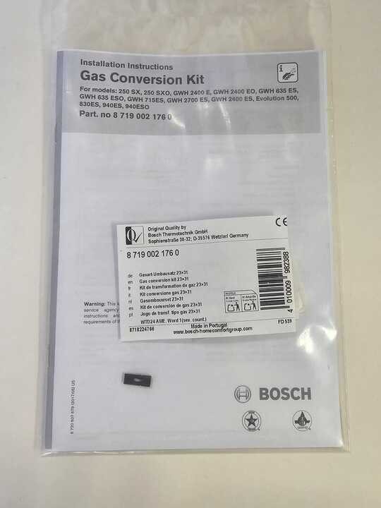 Bosch Therm Gas Conversion Kit #87190021760