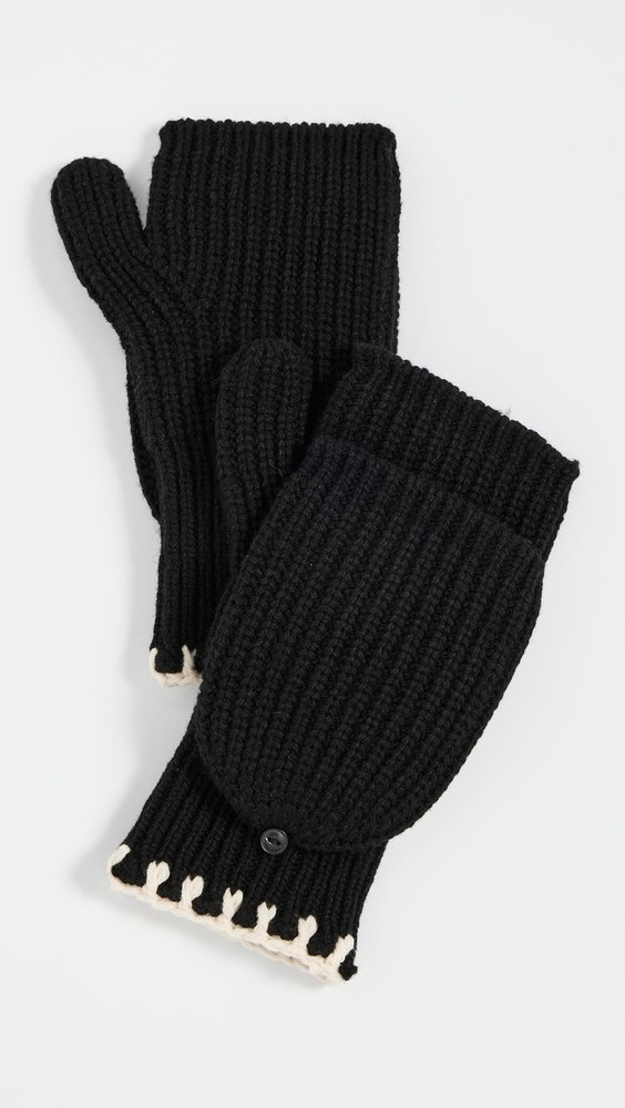rag & bone Women's Ingrid Mitten, Black, One Size