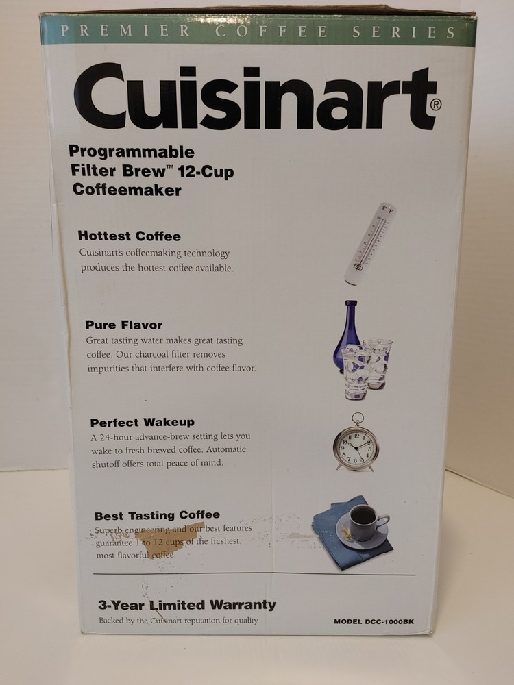 Cuisinart 12-Cup Programmable Coffee Maker - Model DCC-1000BK - New in Box