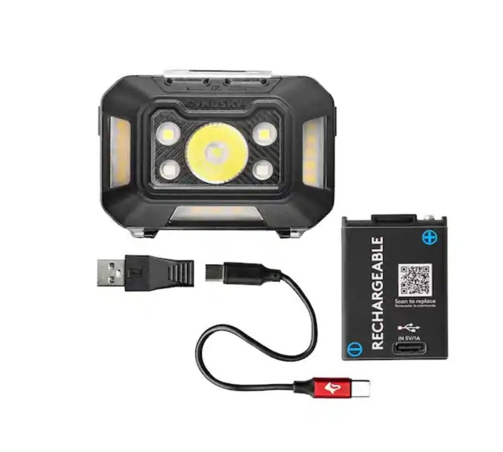 Husky Dual Power Broad Range Headlamp, New.