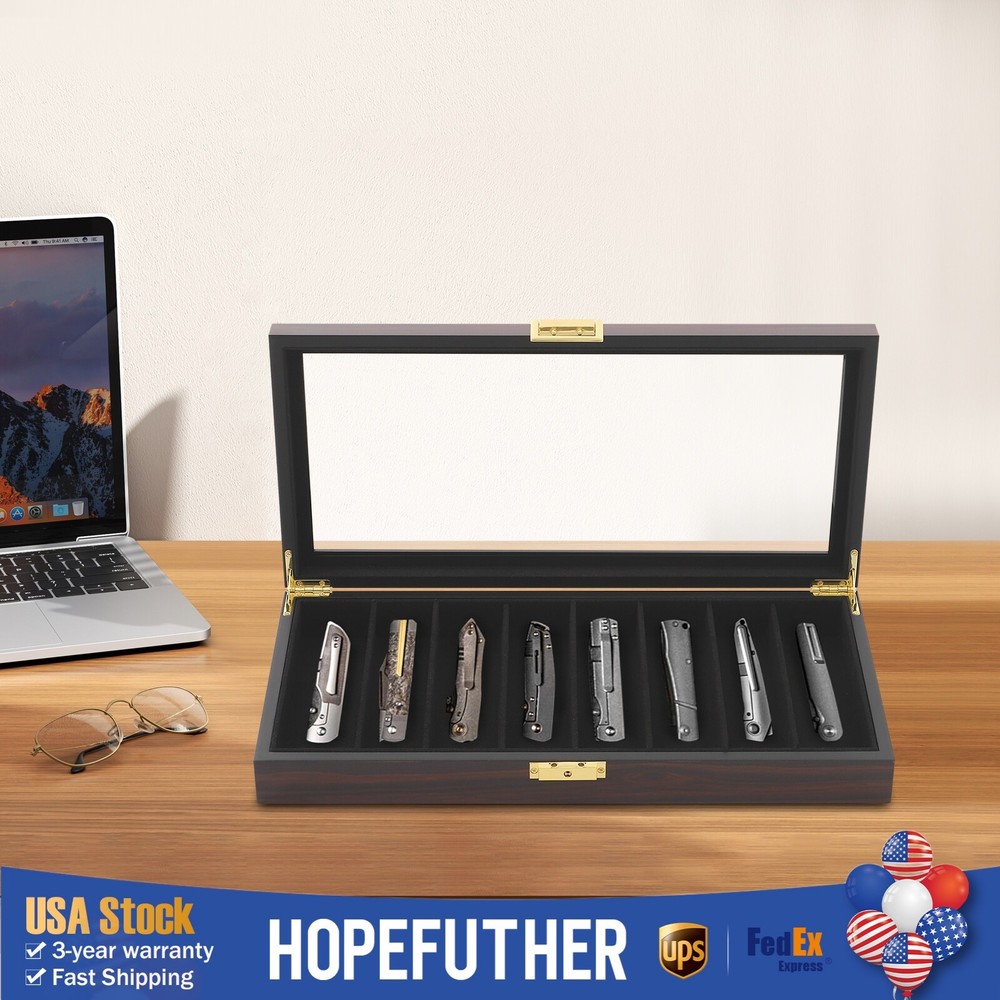 Knife Display Case, Knife Storage Box, Knife Display Case Organizer Rectangular