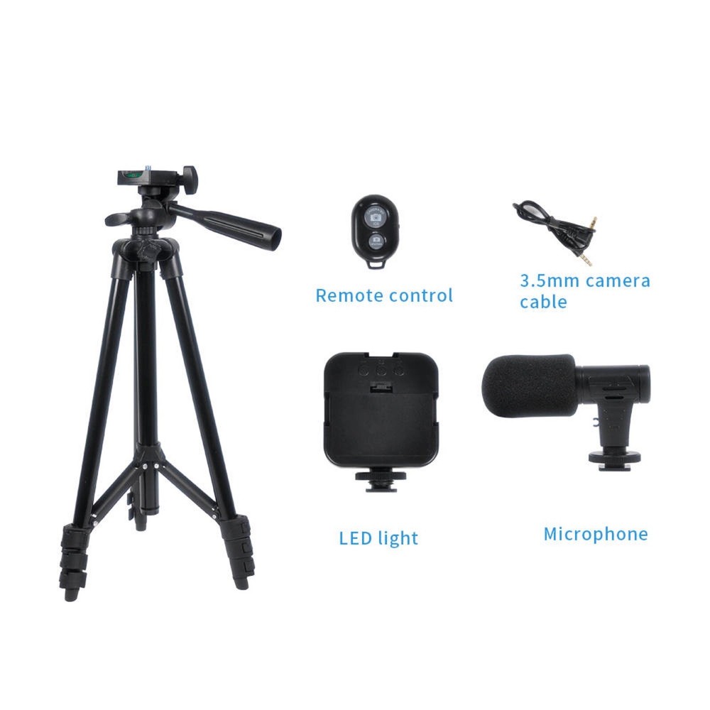 Smartphone Video Kit Vlogging Kit Youtuber Kit with Microphone Light Tripod