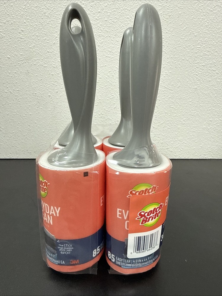 Scotch-Brite Everyday Clean Lint Rollers, 85-Sheet 4-Pack