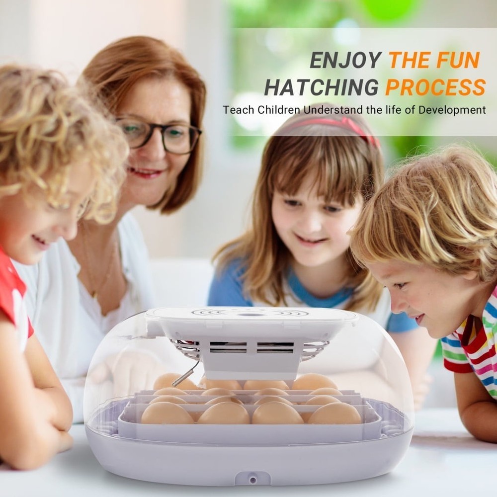 16 Egg Incubator - Automatic Egg Turner Temperature Control Built-in Candler