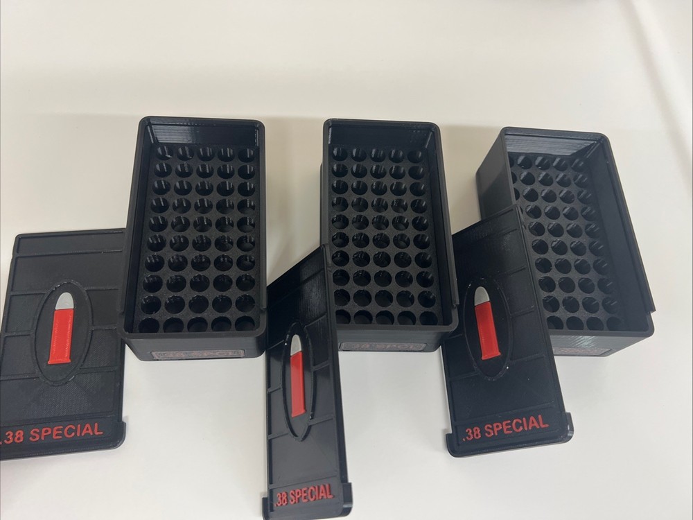 Stackable .38 Special Ammo Box 50rd Capacity (3 Pack)