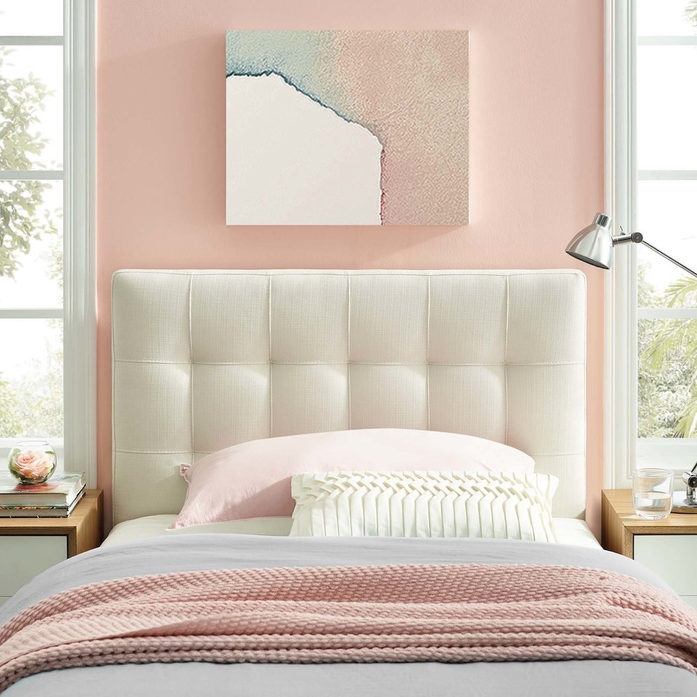 Lily Upholstered Fabric Twin Headboard