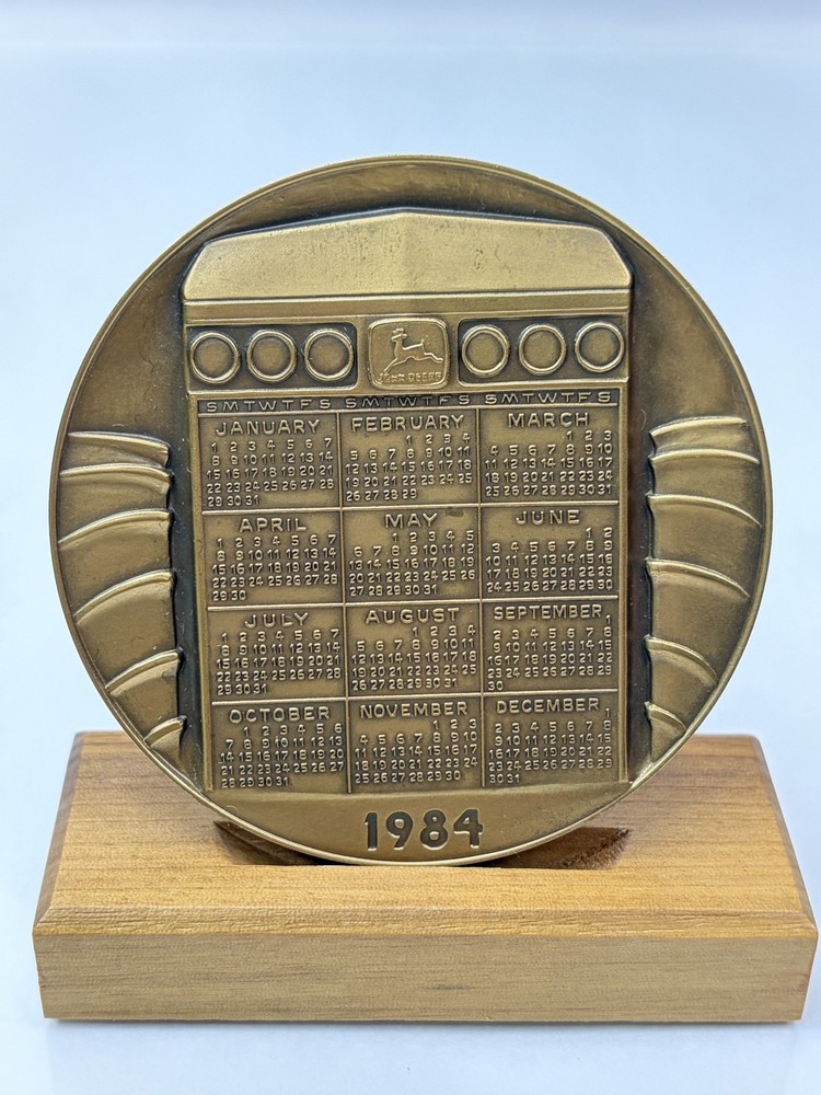 1984 John Deere Desktop Calendar Medallion