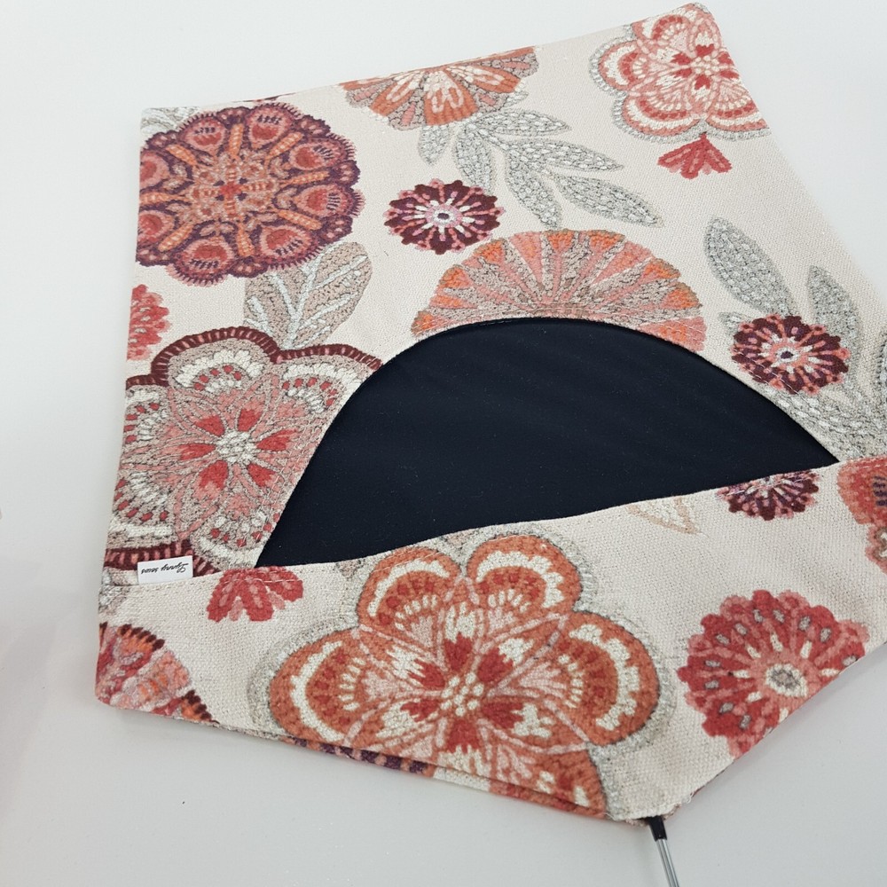 Peg Bag Handmade Cream Raspberry Flowers Lined Laundry Clothes Peg Holder