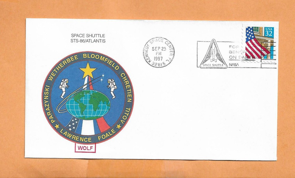 SHUTTLE ATLANTIS STS-86 SEP 25,1997 KSC  WOLF WETHERBEE