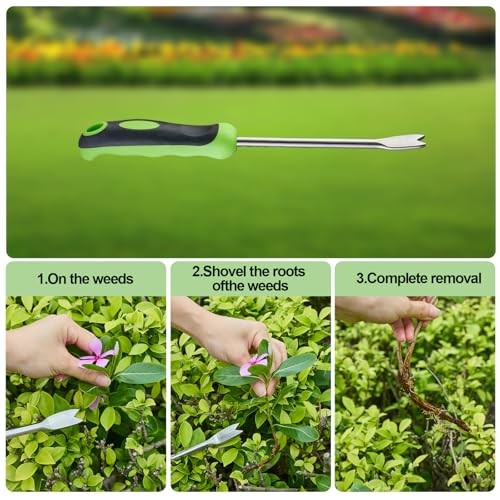 Weed Puller Tool, Stand Up Dandelion Weeder with Long Handle, Heavy Duty 1i