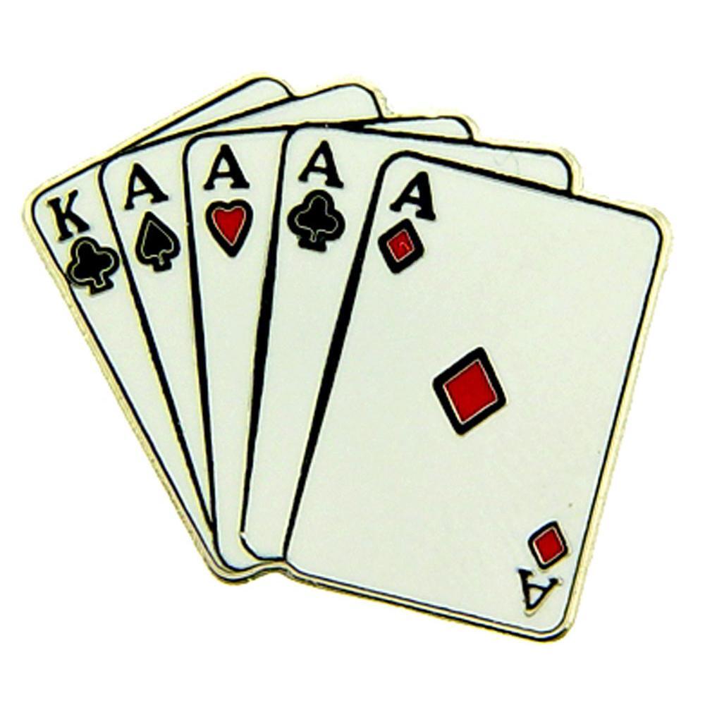 Four Aces King High Pin 1"