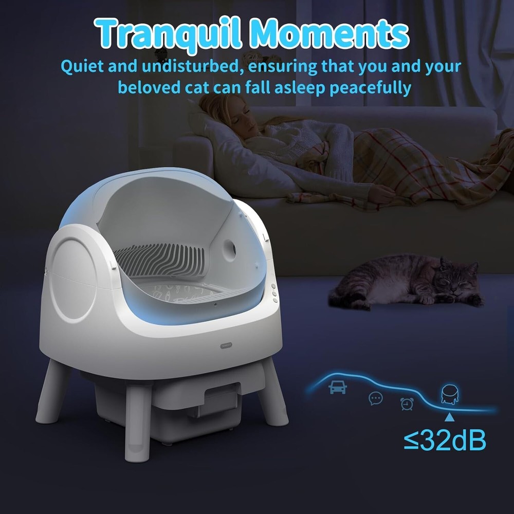 Self-Cleaning Automatic Cat Litter Box Integrated AutoScooper Self-Clean System
