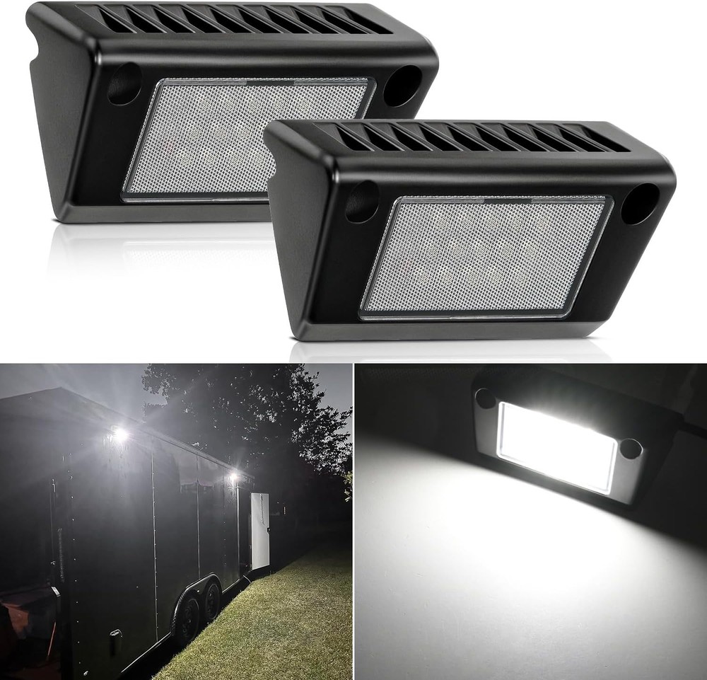 Nilight RV Exterior Light 2PCS 5 Inch Porch Lights White Beam 12V 24V LED Scene