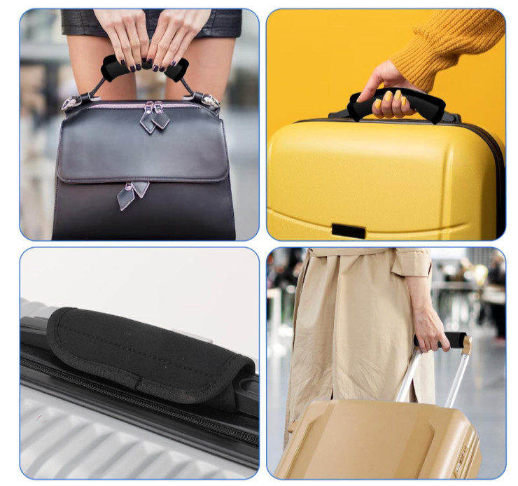 2 Pack Luggage Handle Wrap for Suitcase, Black Wraps