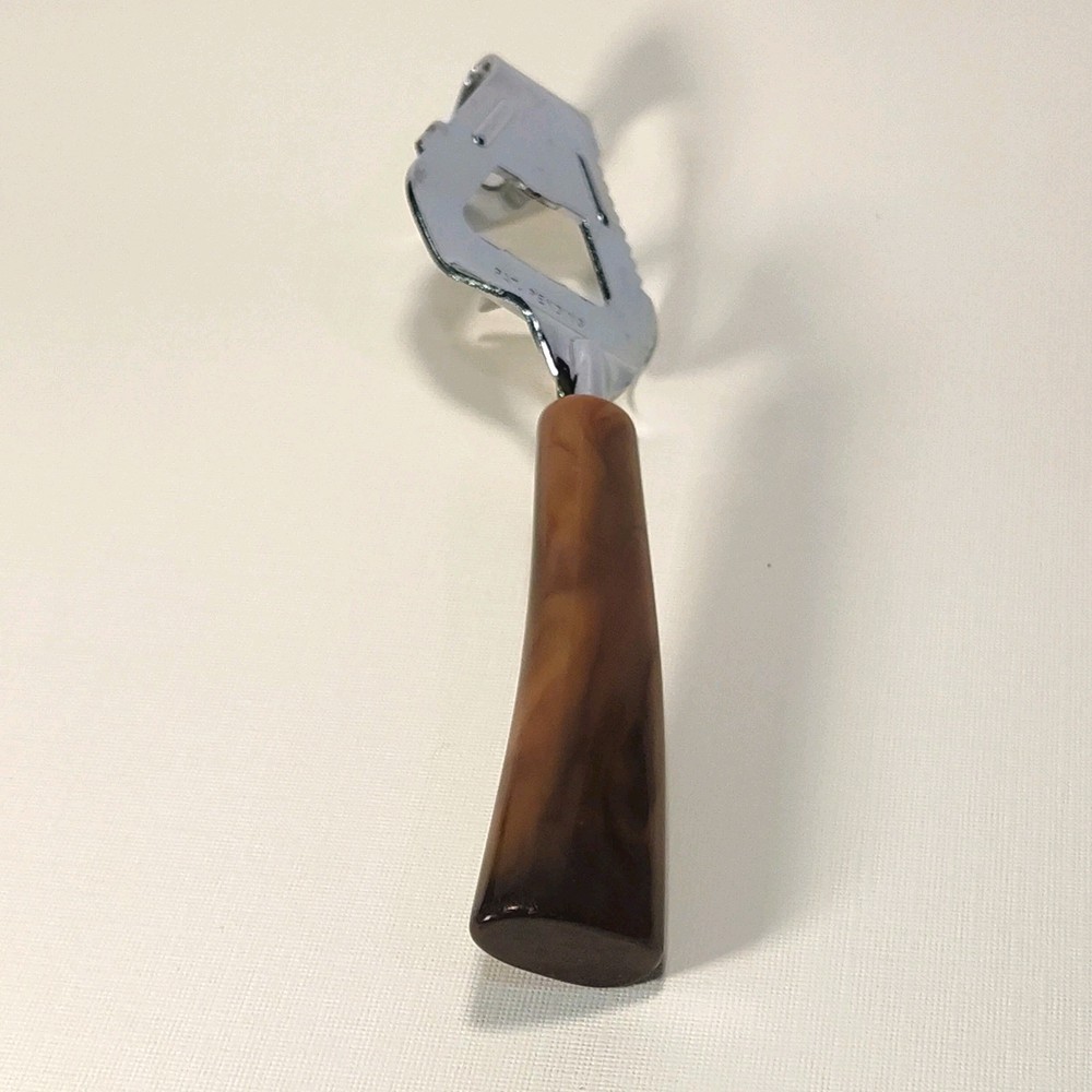 Bottle Can Opener Bar Kitchen Multitool Swirly Butterscotch Brown Handle