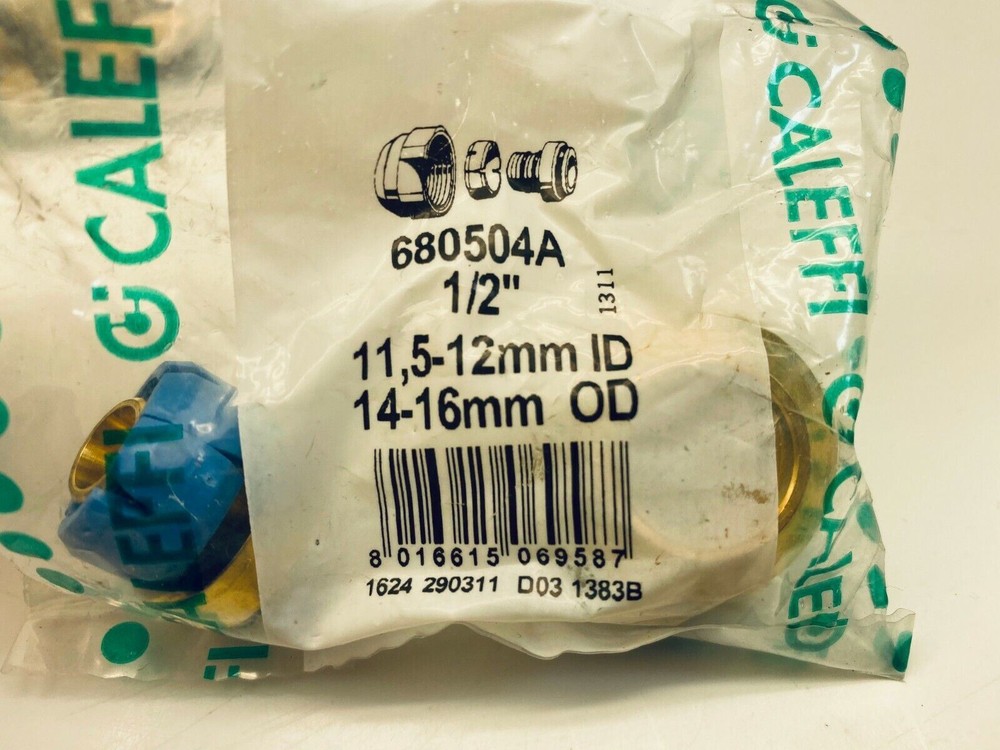 Caleffi 5 Zone Manifold with 5pc 680504A 1/2"