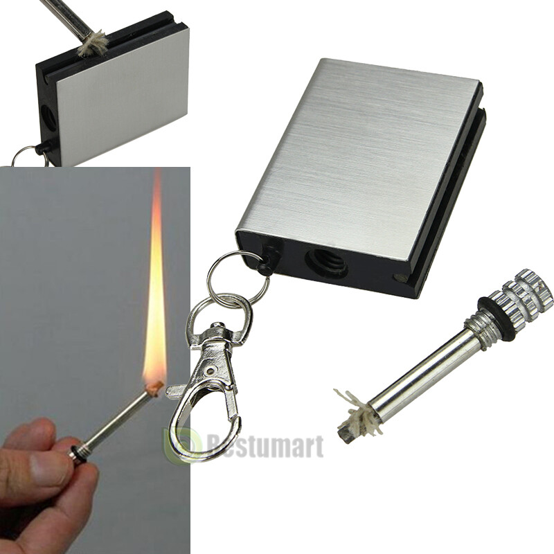 5Pcs Permanent Match Keychain Emergency Lighter Survival Tool Waterproof