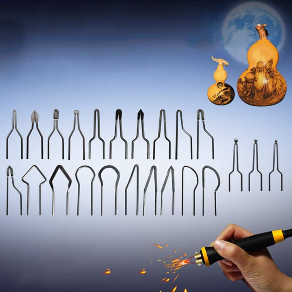 23pcs Pyrography Wire Tips,Tips for Pyrography Machine, Replacement Wood Burning