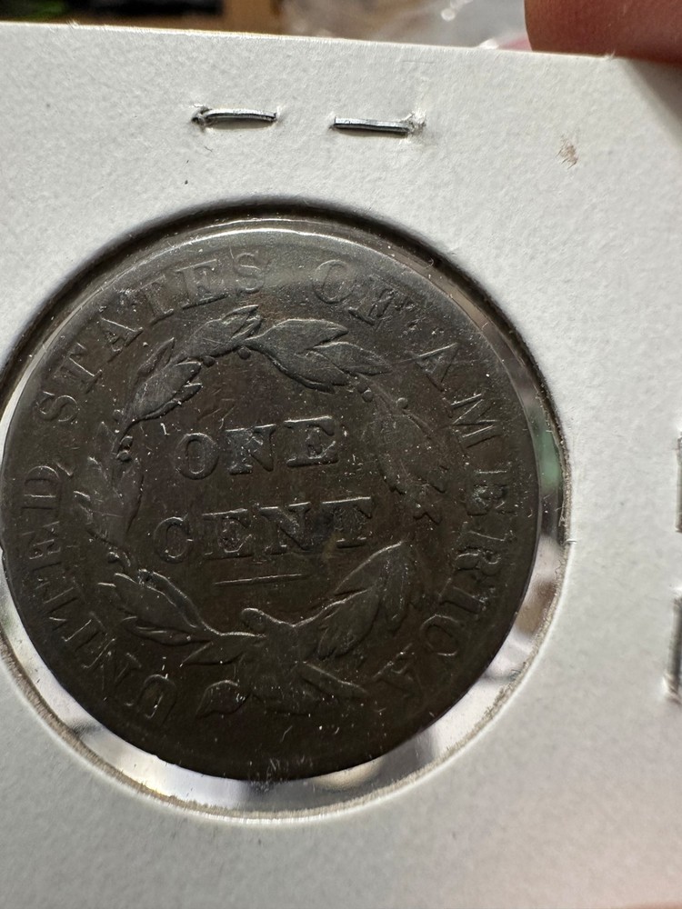 1823/2 large cent Fine