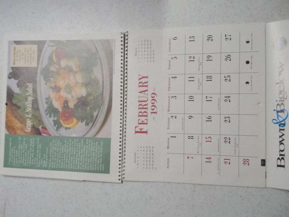4 Vintage 1999 Calendars