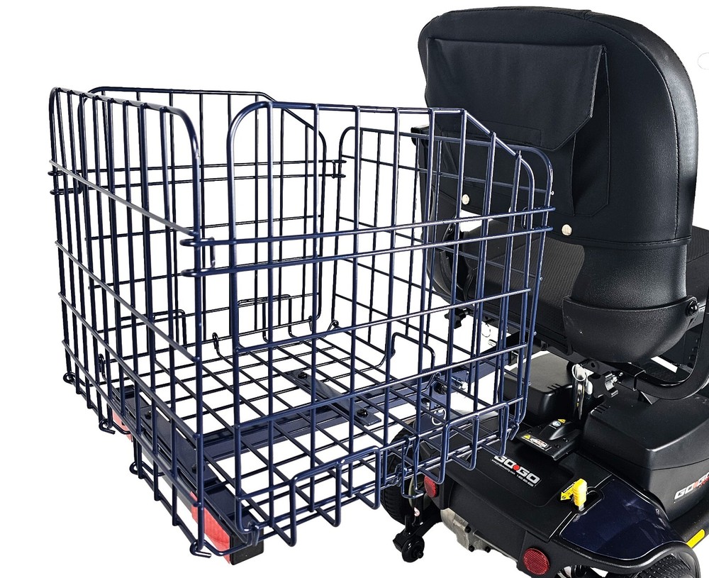 Foldable Folding Scooter Rear Basket for Pride Mobility Scooters: BLUE