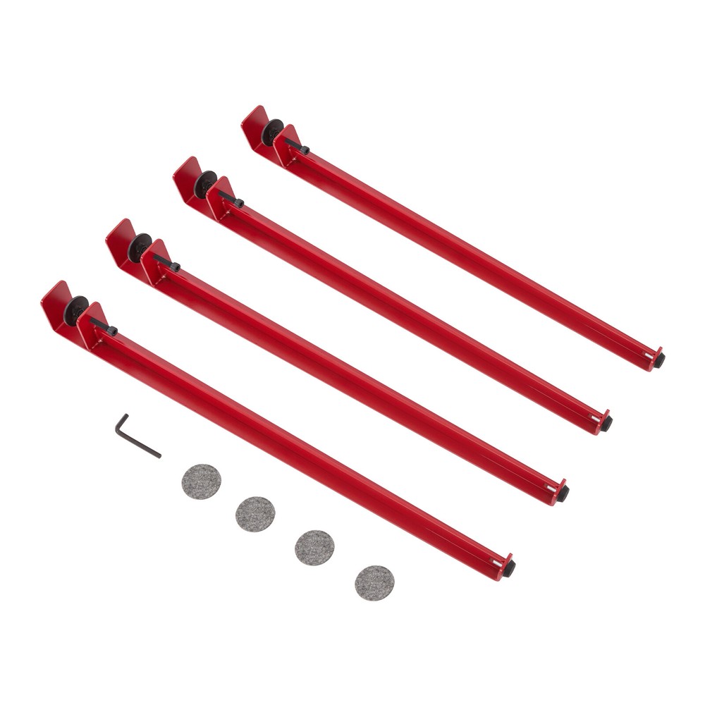 4pcs Adjustable Table Legs, Table Clamp Legs, Iron F-shaped Table Legs Red