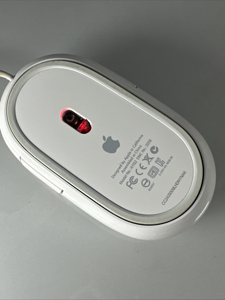 Genuine OEM Apple Mighty Mouse Wired USB White Model A1152 Working