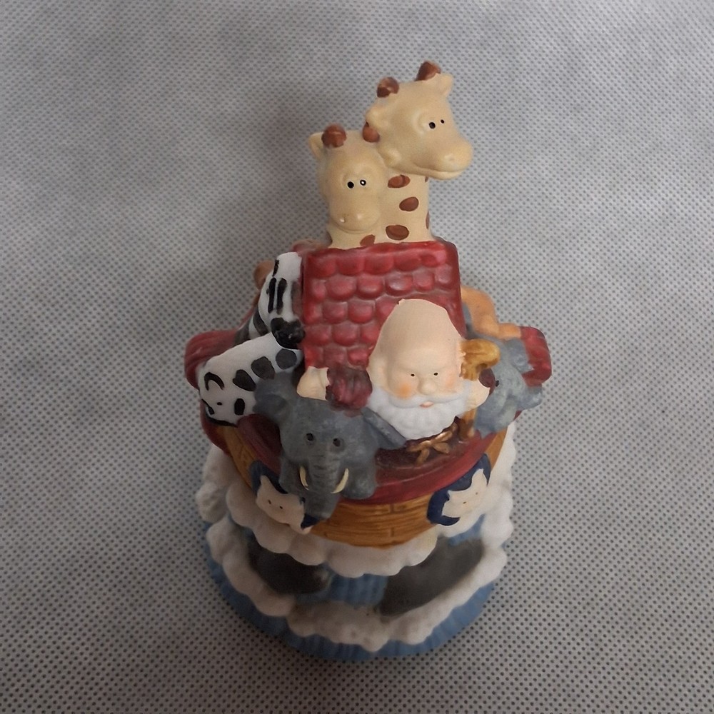 Noah's Ark Ceramic Dinnter Bell 5 3/4" Tall