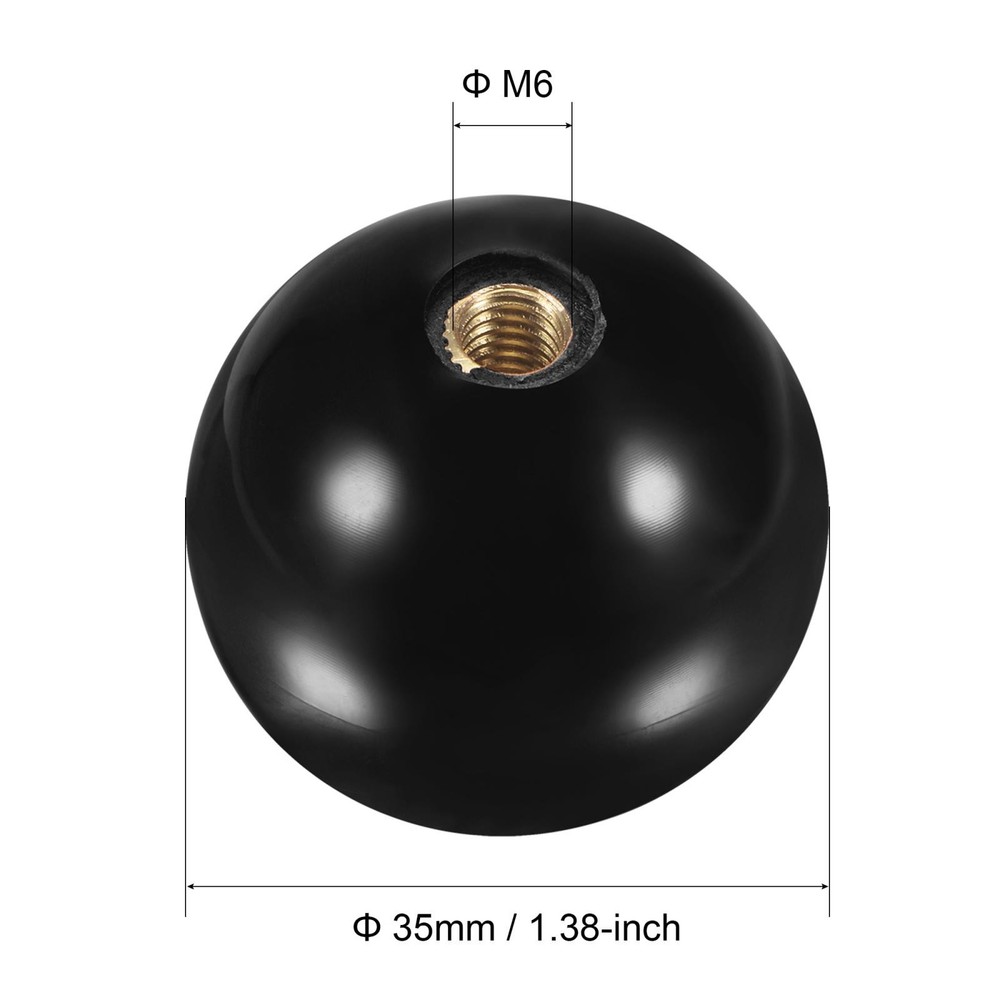 Top Ball Head Joystick Arcade Knob Game Replacement White/Black