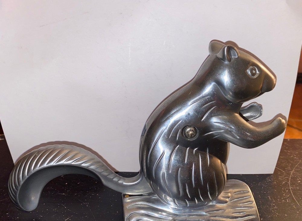 Vintage Cast Aluminium Davey Crackit Squirrel Nutcracker