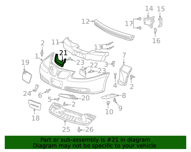 Genuine GM Upper Deflector 25766328