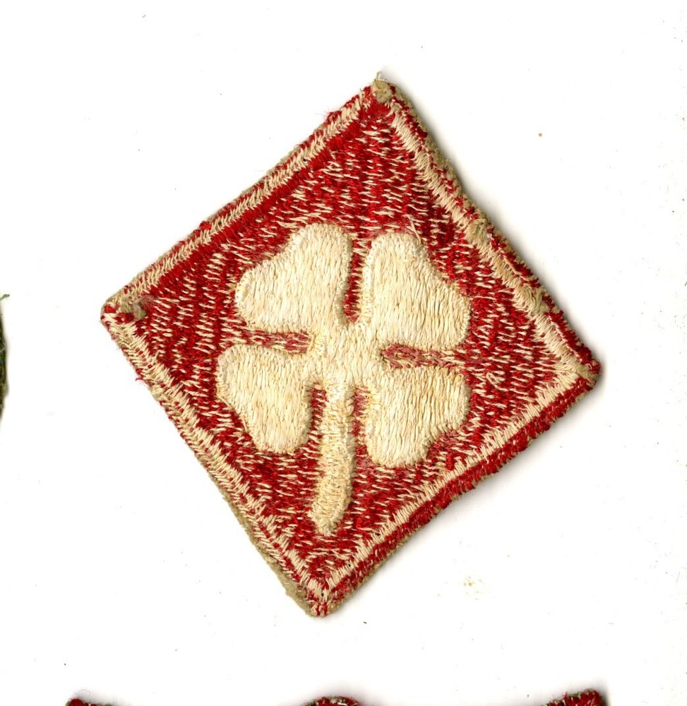 Fourth Army White Back Patch WWII Vintage Pearl Harbor Pacific Training