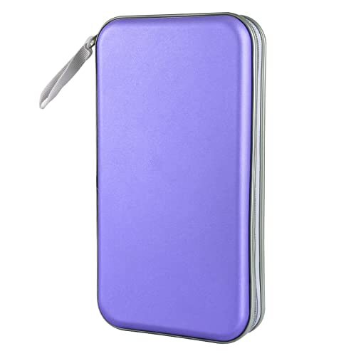 Siveit CD Case holder 80 Capacity CD/DVD Case Holders Wallet Hard Plastic CD