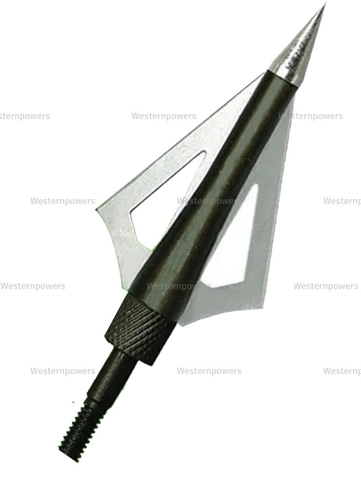 60 Count Broad Head Spear Tips 3 Blade Compound Bow or Cross Bow Tips
