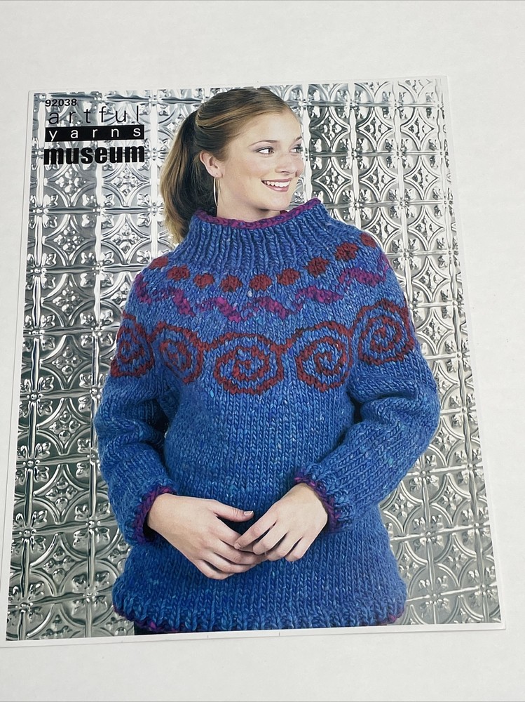 Artful Yarns Museum Spirals Yoke Pullover Sweater Knitting Pattern