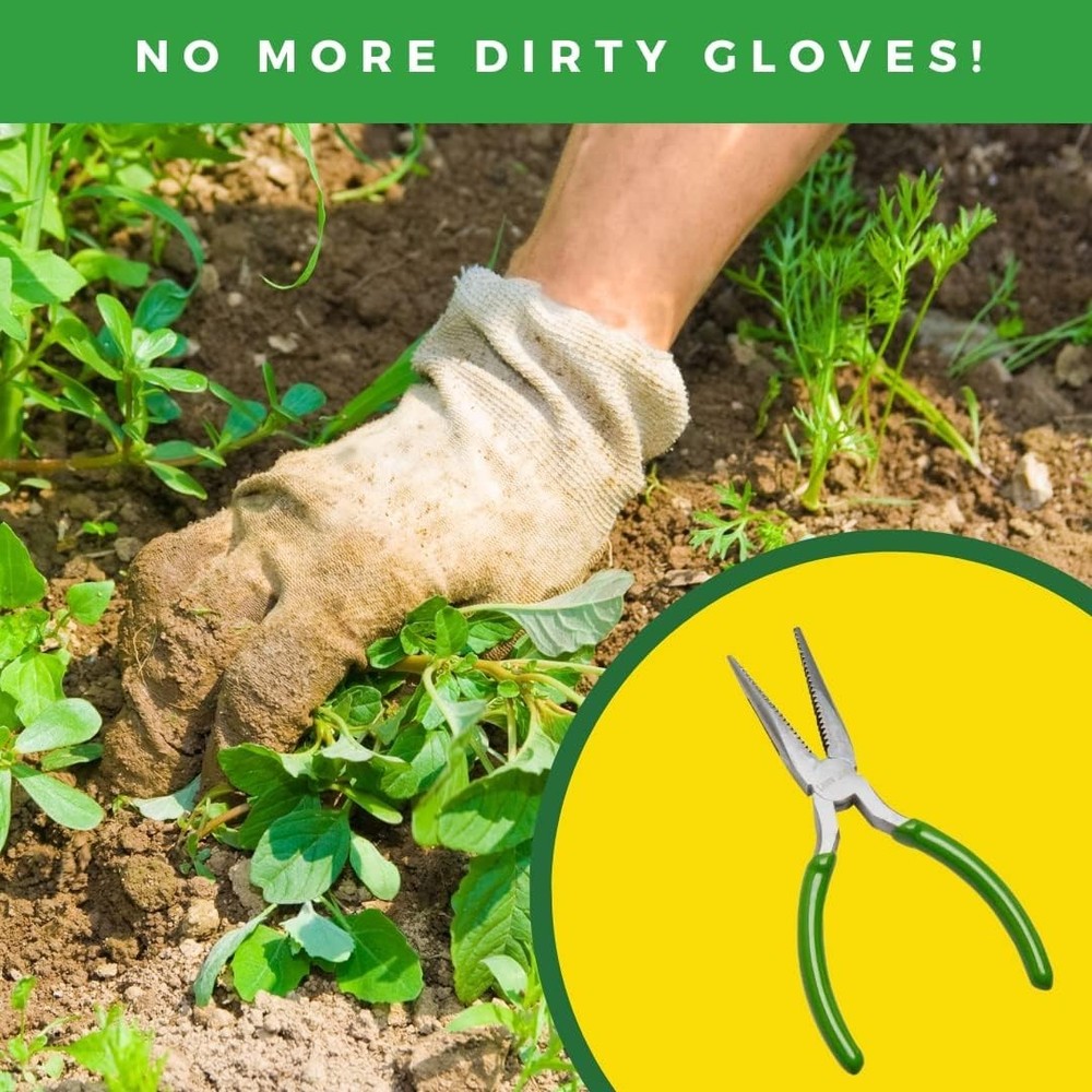 Ergonomic Sharktooth Weed Puller Tool - Effortless Root Removal for Gardeners