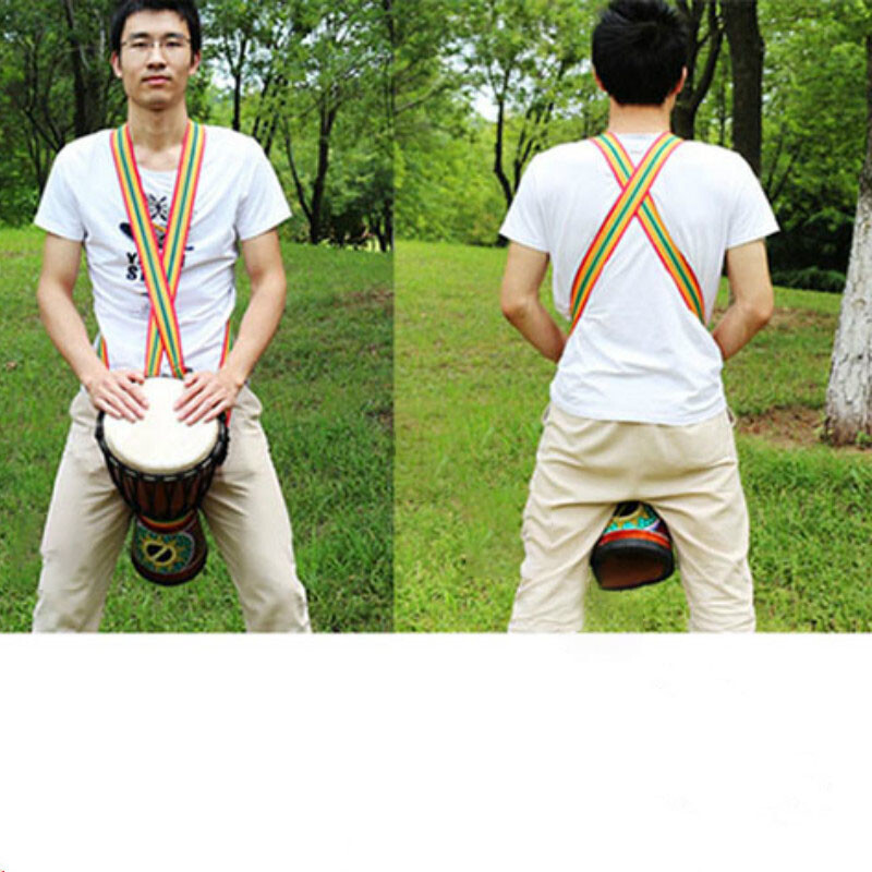 Djembe Standing Shoulder Straps African Hand Drum Percussion Belt Adjustable