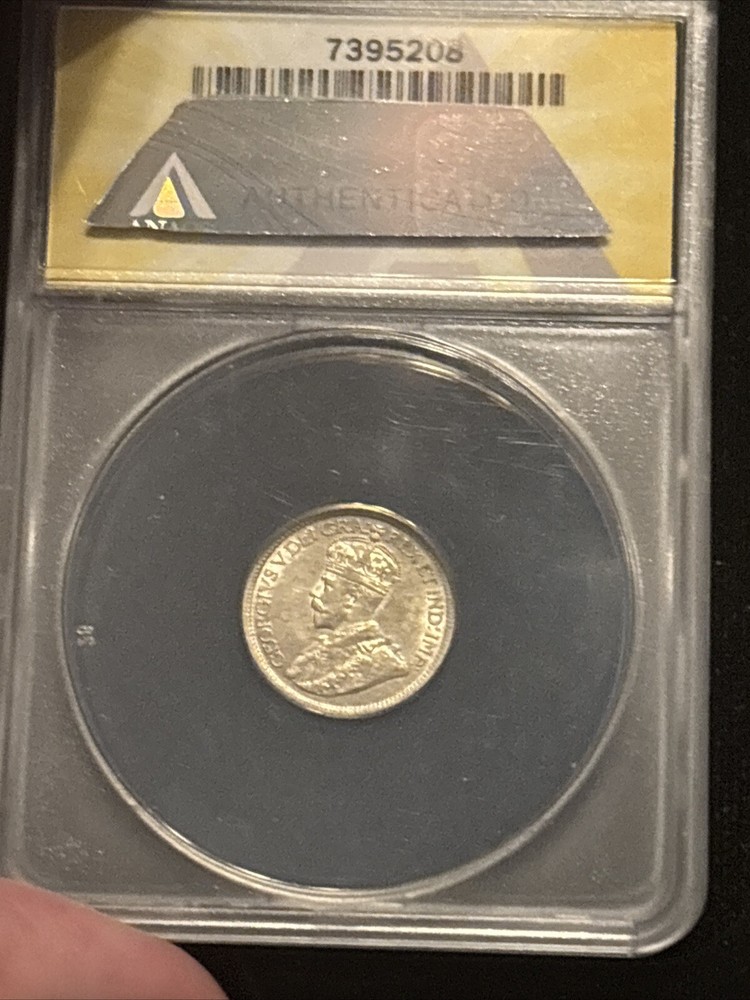1921 Canada 10 Cents Anacs Au55 Silver Canada Dime
