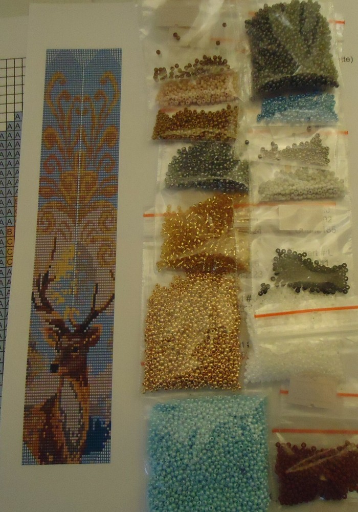 Kit for making a necklace gerdan. Beading Loom Pattern. #A1