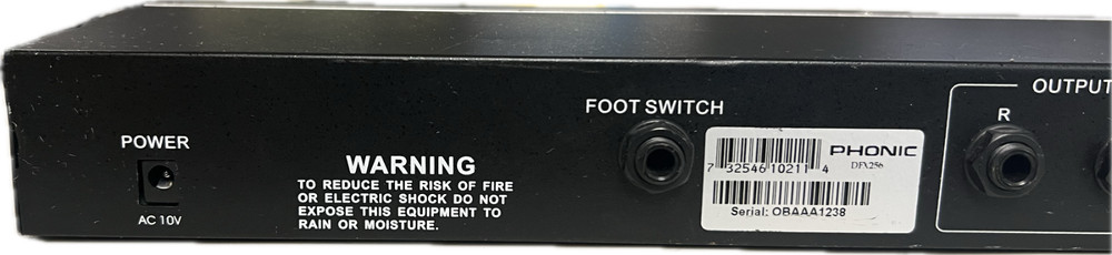 Phonic DFX256 Digital Effects Processor