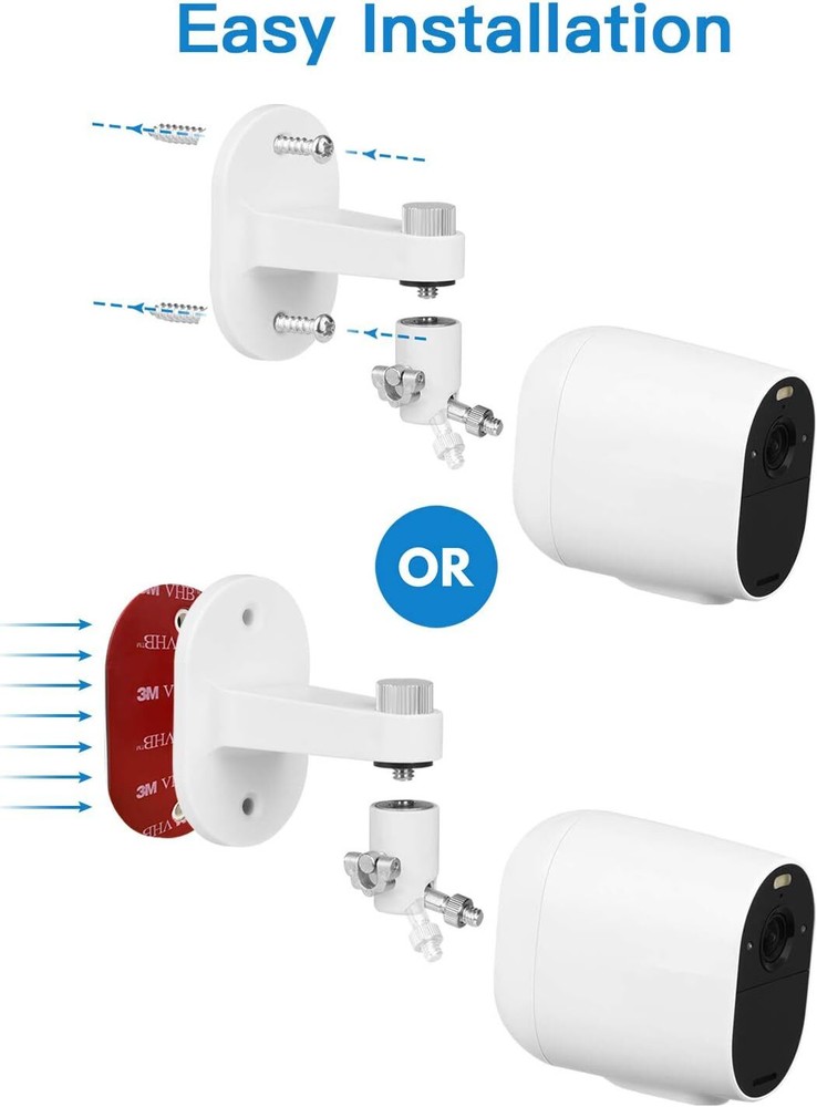 2Pack Security Wall Mount for Arlo Pro, Pro 2, Ultra, White