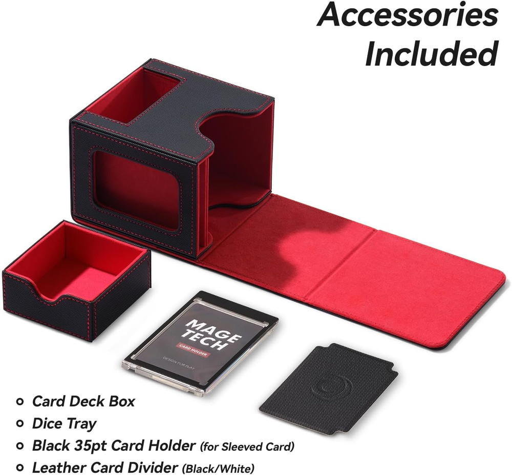 Card Deck Box for MTG Commander - Patented Design, Commander Display, Fits 100 D