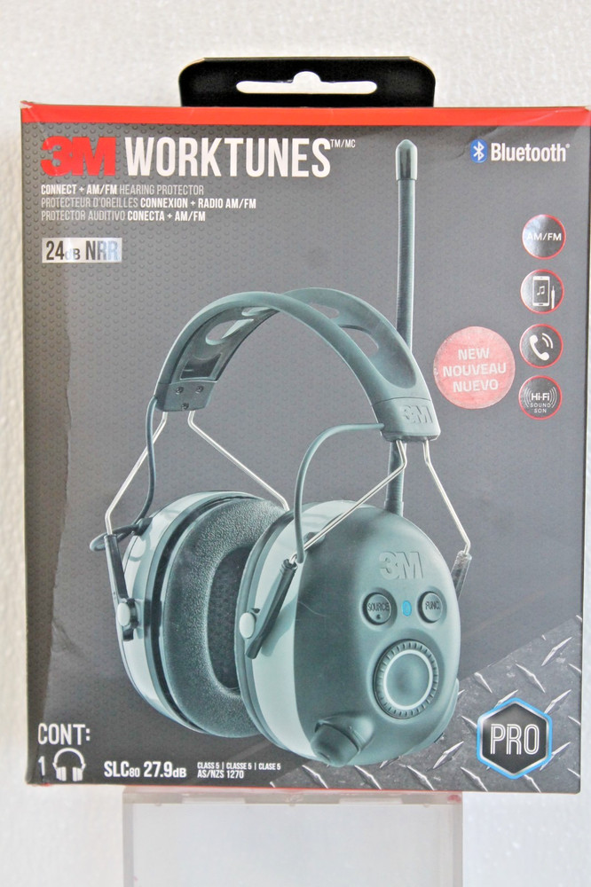 3M WorkTunes Connect, AM/FM Hearing Protector, Bluetooth Technology