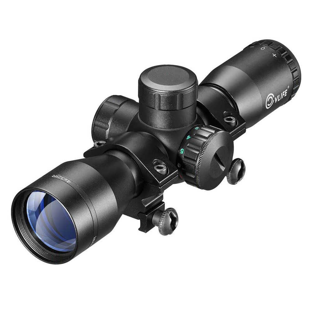 Professional 4x32 Crossbow Scope with Circles & Rangefinder Reticle Optics Scope