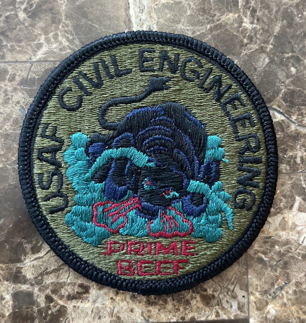 USAF Air Force Civil Engineering PRIME BEEF OD Green 3" SUBDUED Patch (B)