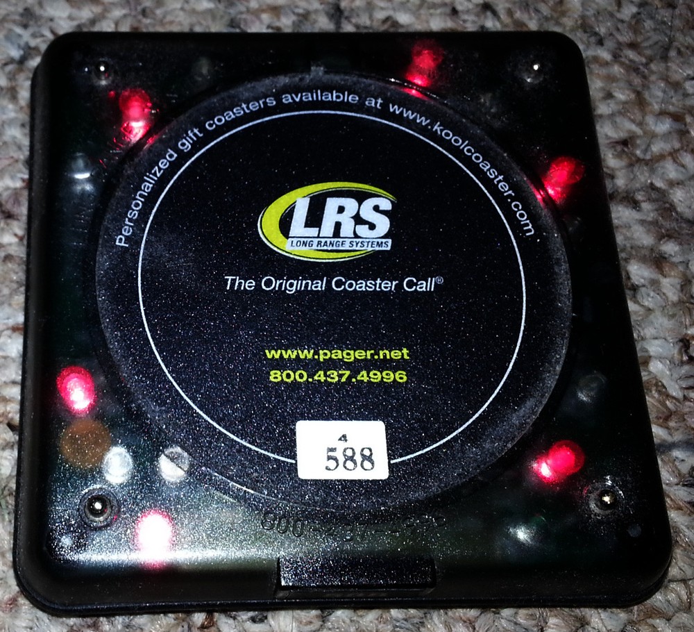 LRS Long Range Systems Coaster Call Restaurant Pager R8500 RX-CS4NP FreshBattery