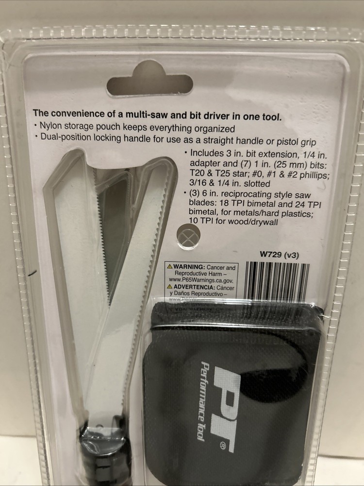 PERFORMANCE TOOL 2 In 1 Multi Saw And Bit Driver W729