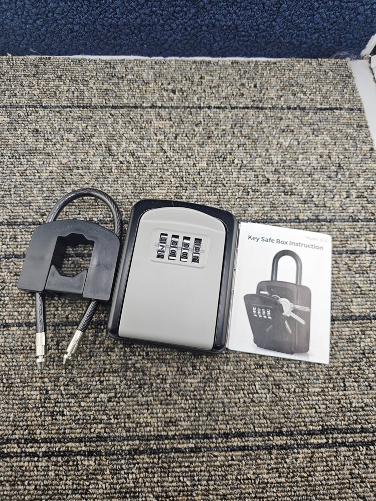 G10: Resettable 4-digit Combination Key Safe Lock Box w/ Removable Shackle