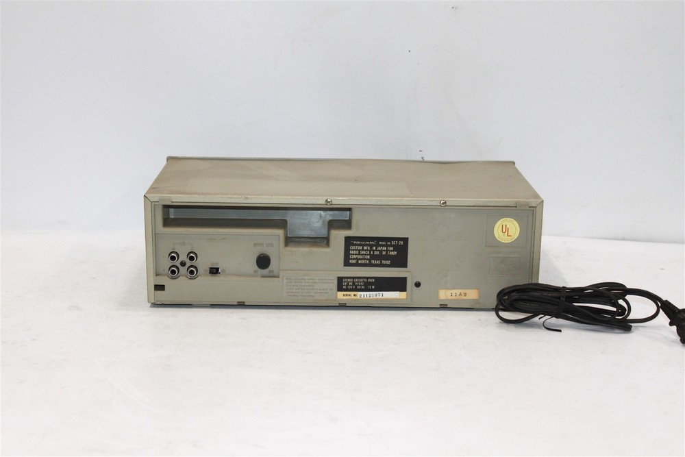 Realistic SCT-29 Stereo Cassette Deck Tested Working