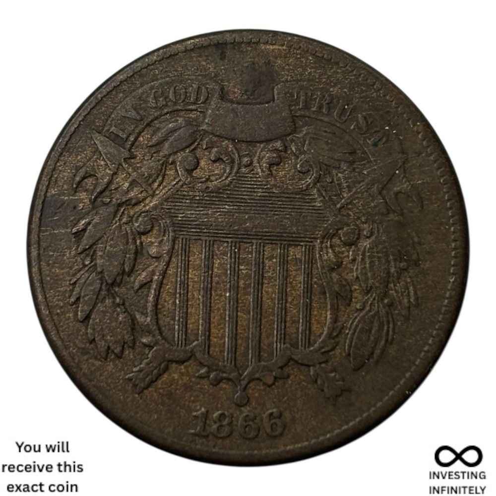 1866 2 Cent Piece X-1485
